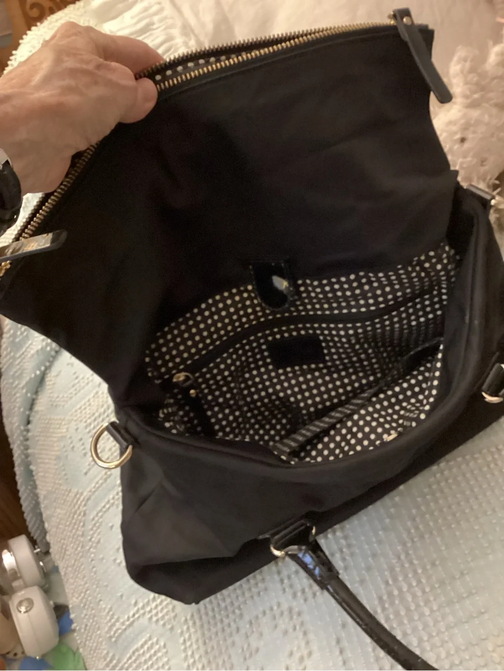 Kate Spade Black Nylon Tote Bag